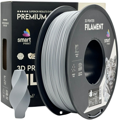 Smart Print FG-S49-E1, 3D филамент, PLA+, 1,75mm, 1000g, Сребрист (Silver)