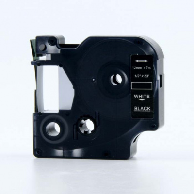 Съвместима лента с Dymo 45811, 19mm x 7m, бял печат / черен фон