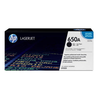 HP 650A CE270A черен (black) оригинален тонер