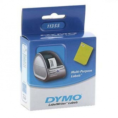 Dymo 11355, S0722550, 19мм x 51мм, бели мултифункционални хартиени етикети