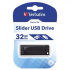 Verbatim 98697 Slider, USB флаш памет, USB A 2.0, 32GB, с изваждащ се конектор, черно