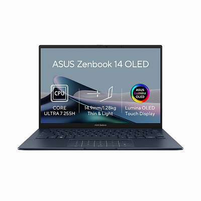 ASUS Zenbook 14/UX3405CA-QL1528W/U7-255H/14"/WUXGA/T/32GB/512GB/Intel int/W11H/Син/2R