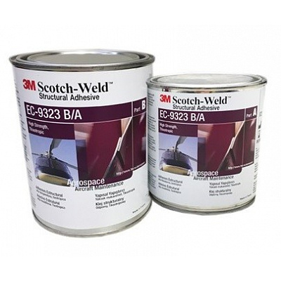 3M EC-9323 B/A Scotch-Weld™ Подсилено епоксидно лепило, комплект = 1 литър (A = 769 ml + B = 231 ml)