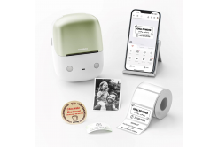Niimbot Принтер за етикети B2 PRO, 1AC9645281A зелен + ролка етикети 230 бр.